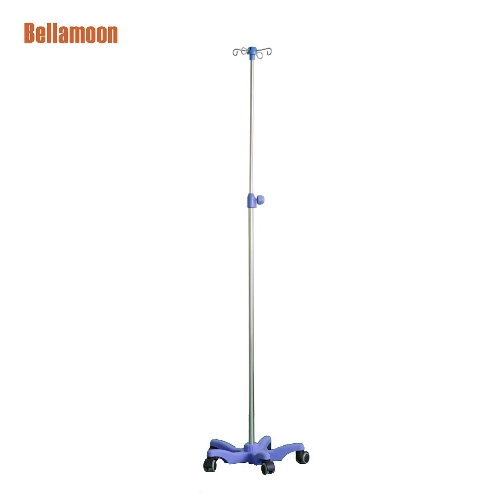 
OR9004A Height adjustable Mobile infusion stand stainless steel IV pole stand with wheels 