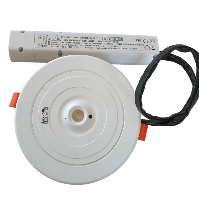 CB CE  certificated Rechargeable 3W TWO SIZE RECESSED  LED emergency down  light