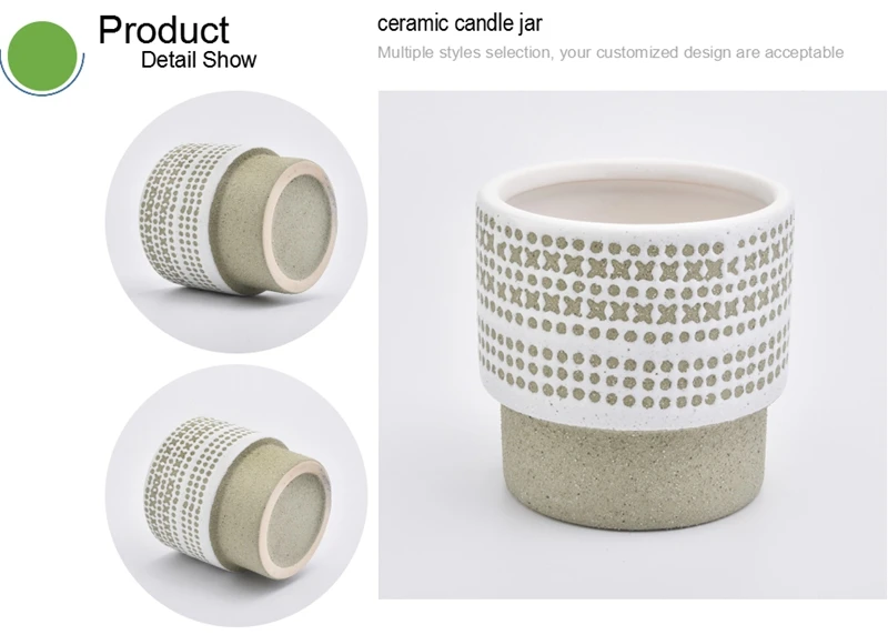 empty ceramic candle jar