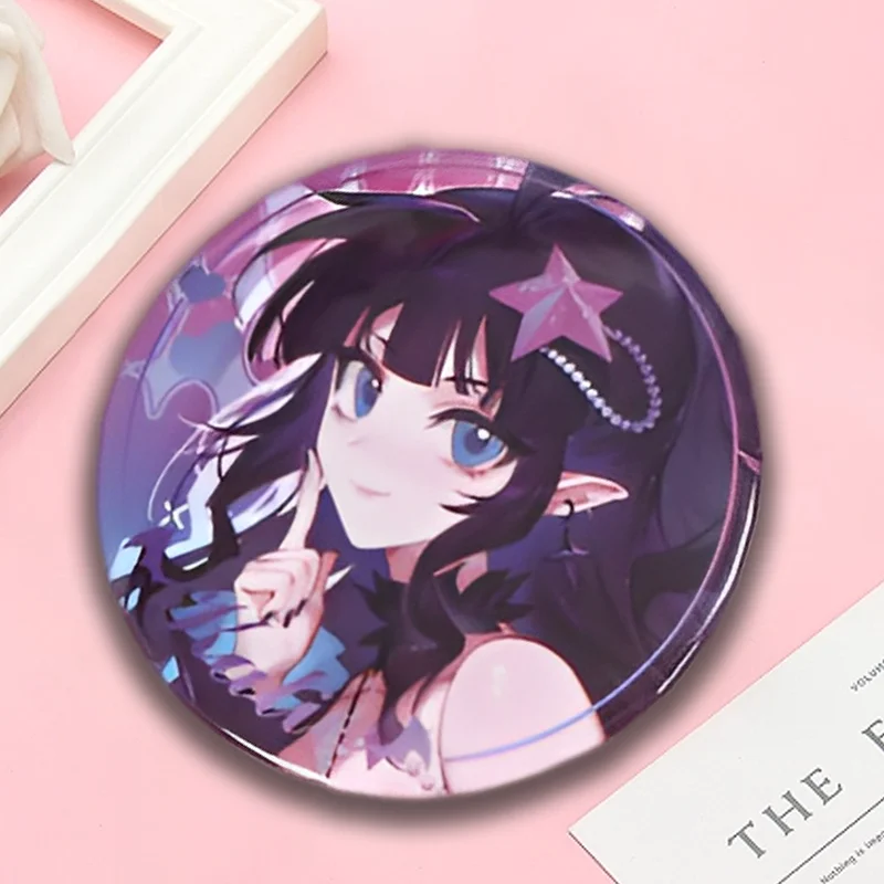 Promotional Custom Anime Genshin Impact Tin Badge Metal Tin Button Pins factory