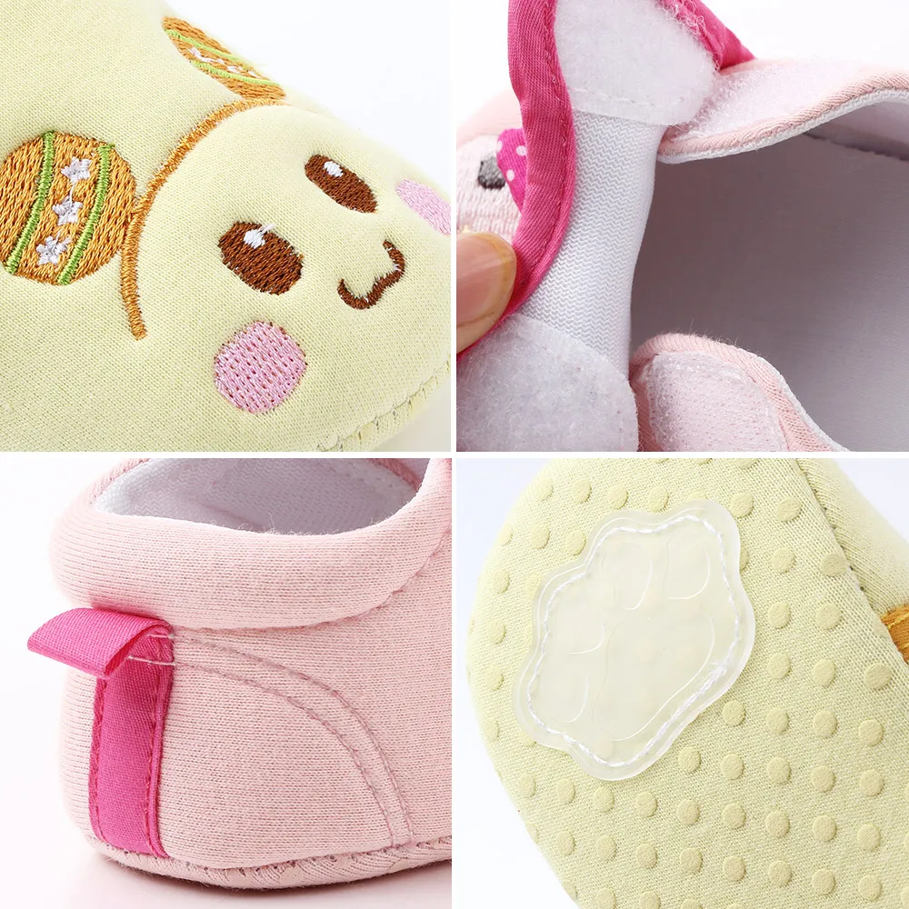 Cute animal design soft cotton newborn baby shoes for boys and girls in bulk factory