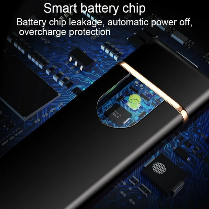 Newest Electric Rechargeable USB Metal Charging Lighter Smart Fingerprint Sensor for Cigarette Smokers