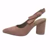 Popular sweet women sligbacks shoes suede pu classics mid-heel shoes