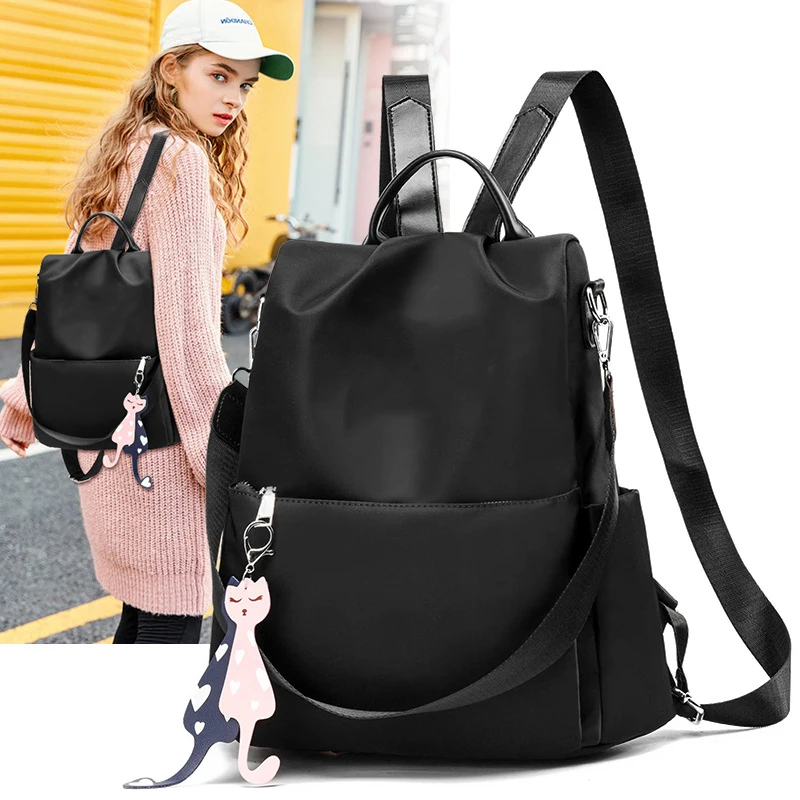 2020 Stylish Simple Oxford Anti-theft Backpack Women Multifunctional Sling Bag