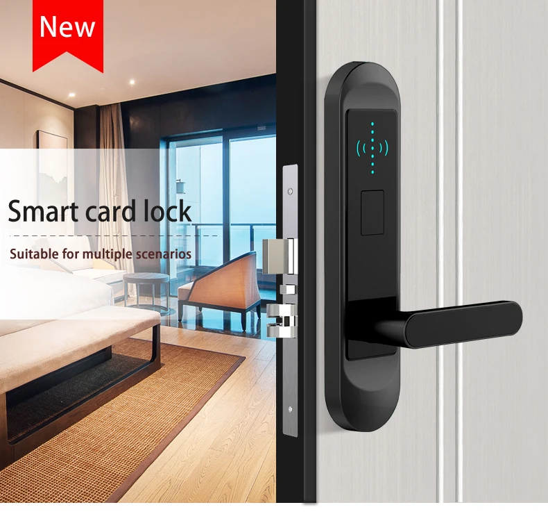 Classic style smart anti-pry anti-theft Intelligent Magnetic Smart Door lock with 5 bolt structure lock core