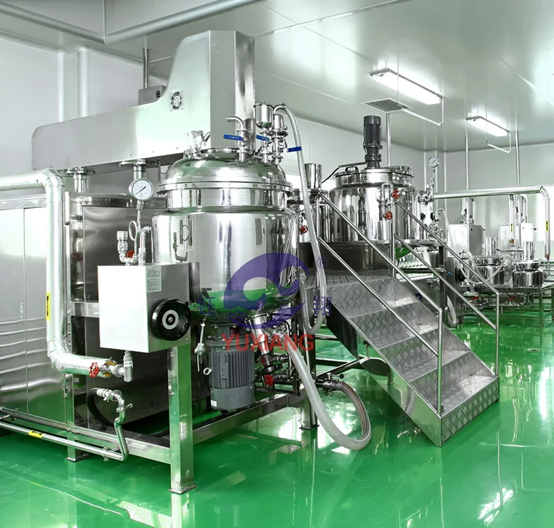 Cosmetic Cream Paste making production equipment Vacuum emulsifying homogenizer machine