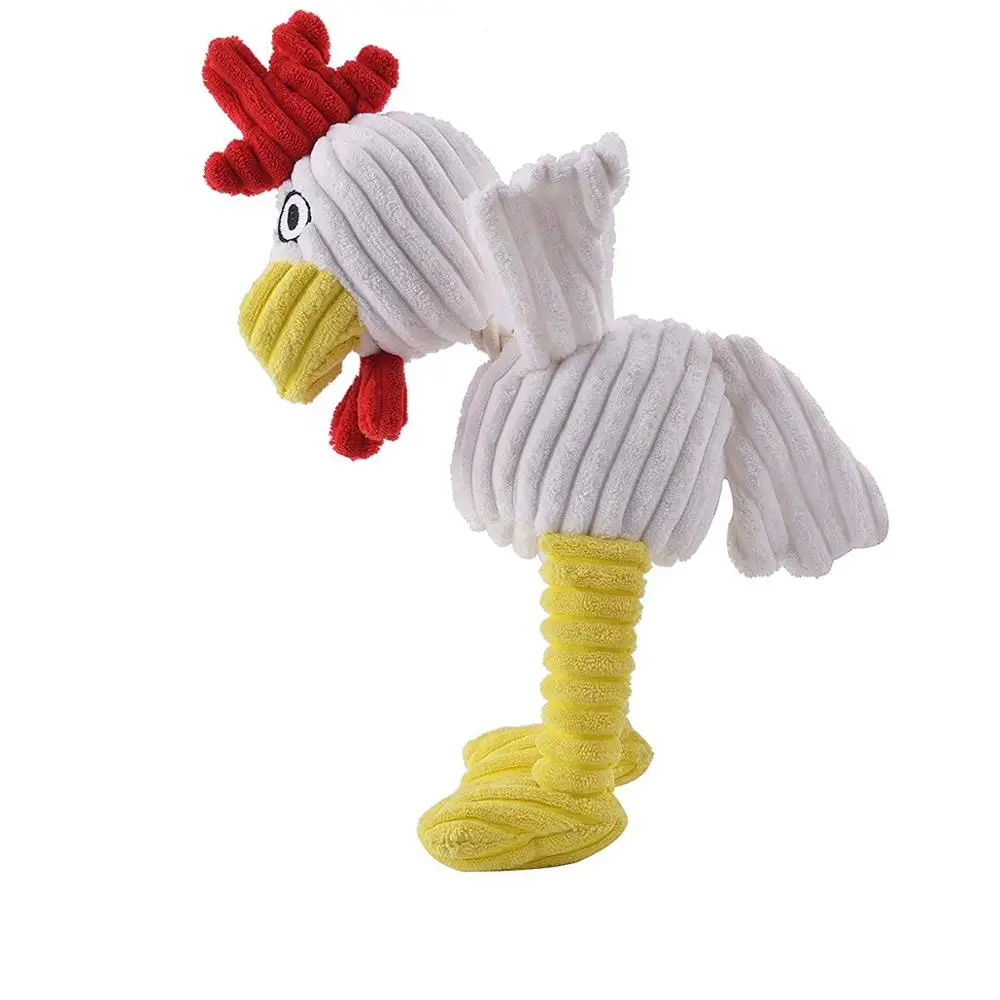 Plush Squeaky Dog Toys Cotton Ropetough Puppy Squeaky Chicken Dog Toy