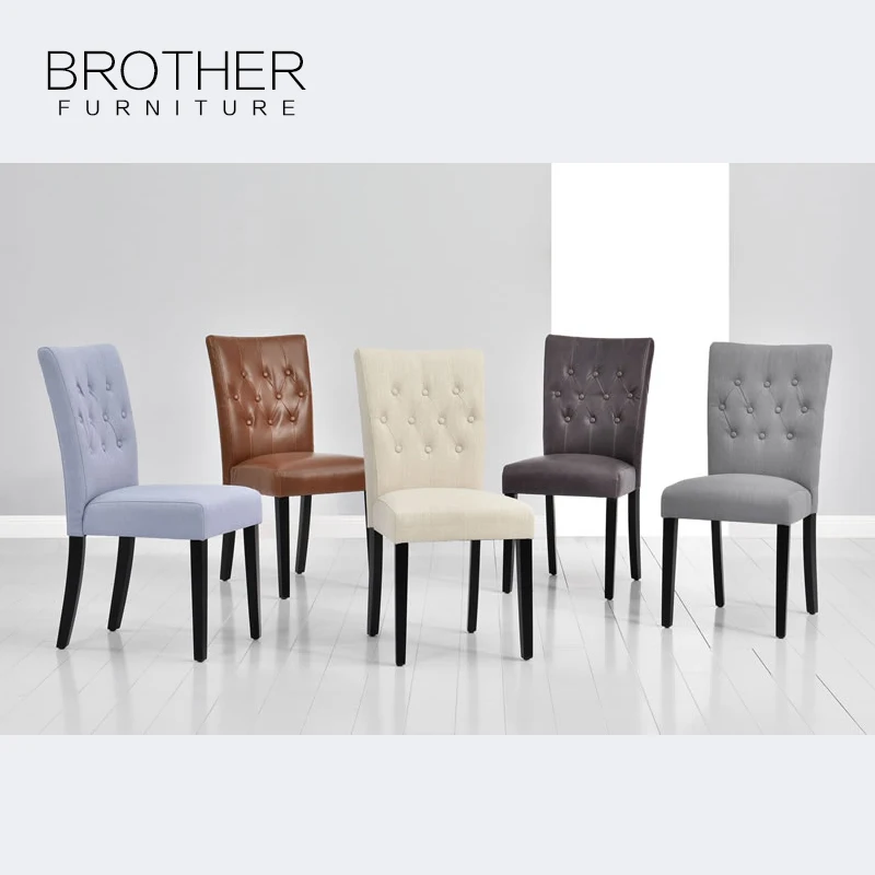 Upholstery Fabric Tufting Back Pu Dining Chair Dining Room Furniture