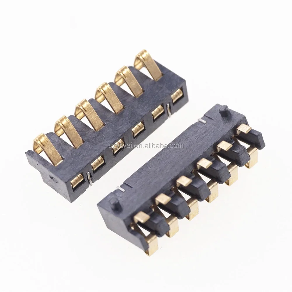 Spring Compression Contact 2.5 Mm Pitch 6 Pin Male Smd Surface Mount