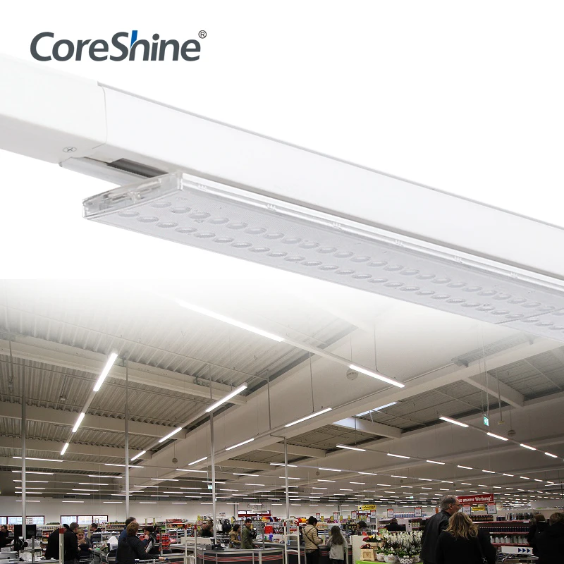CORESHINE surface mounted led linear rail lighting fixture for store supermarket