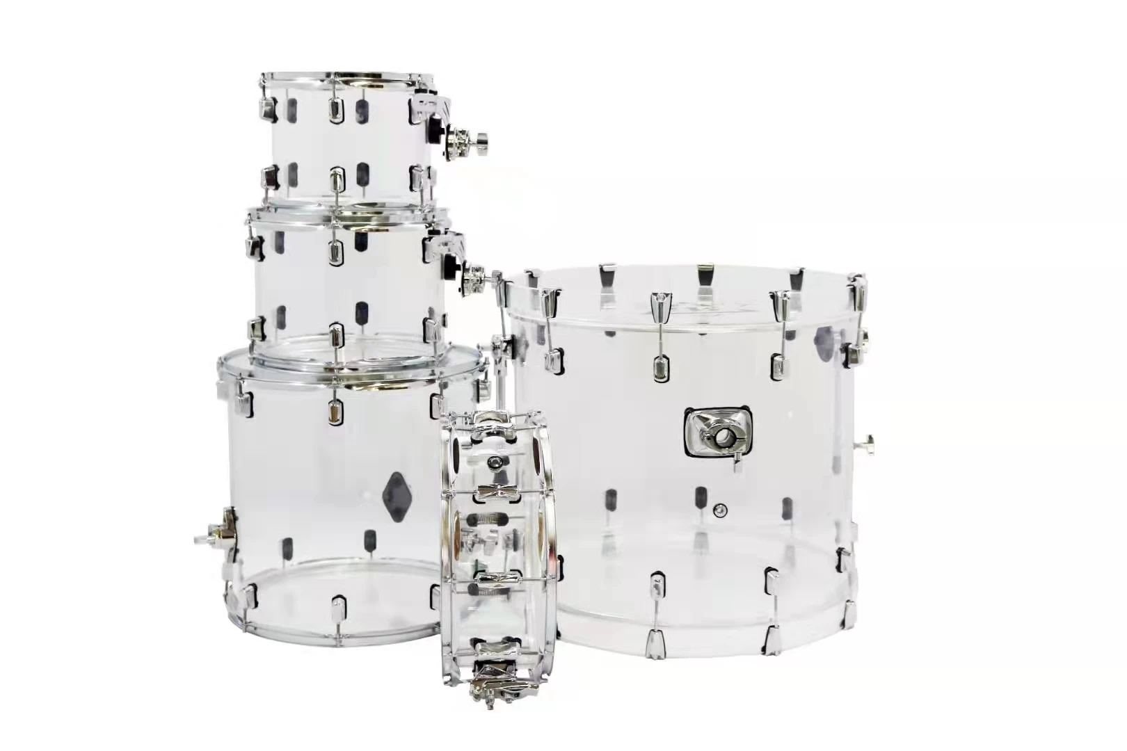 Custom Size Acrylic Transparent Drum Percussion Instruments Snare Drum