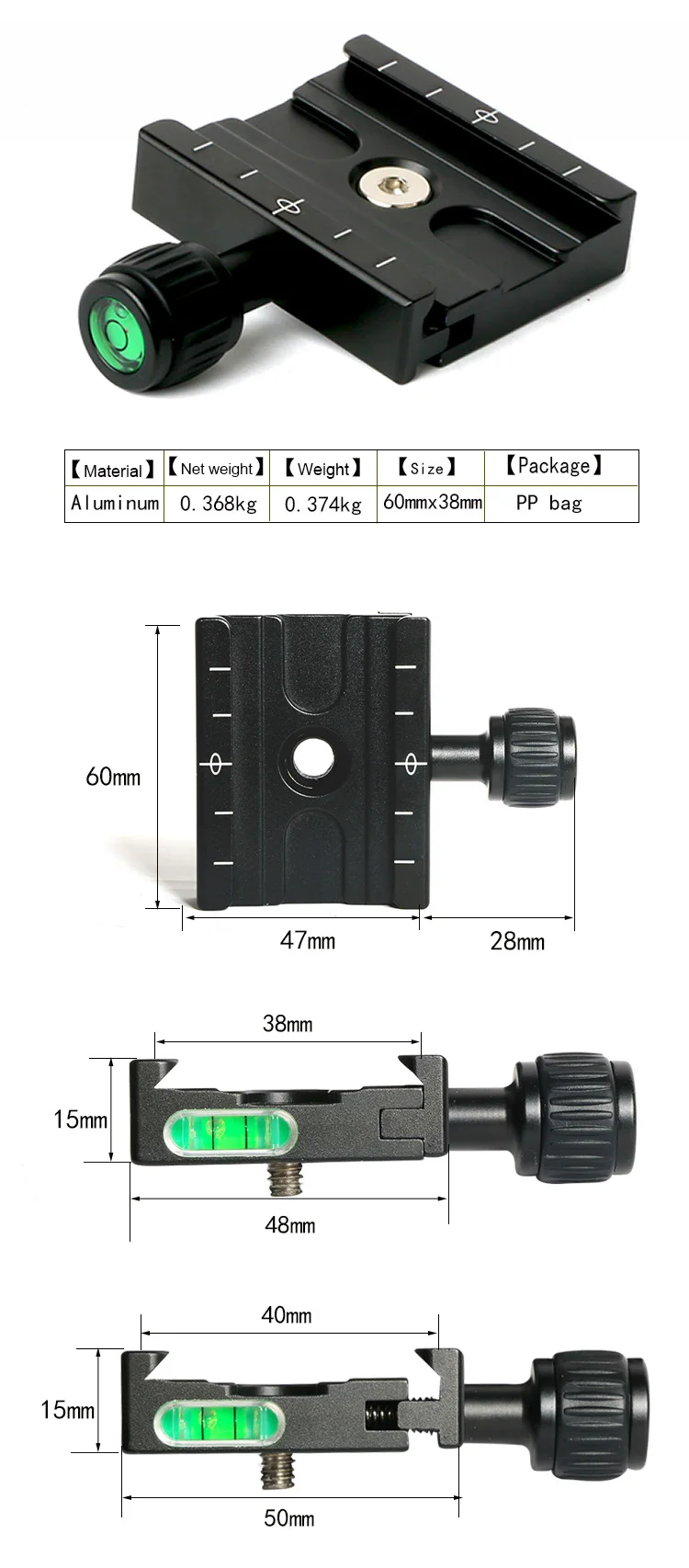 Photographic Equipment Camera Accessories Tripod Quick Release Qr60