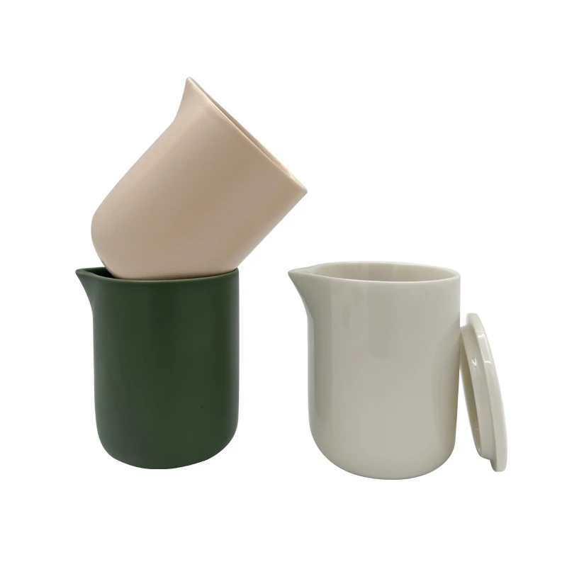Empty Candle Container Vessel Custom Ceramic Massage Oil Candle Jar