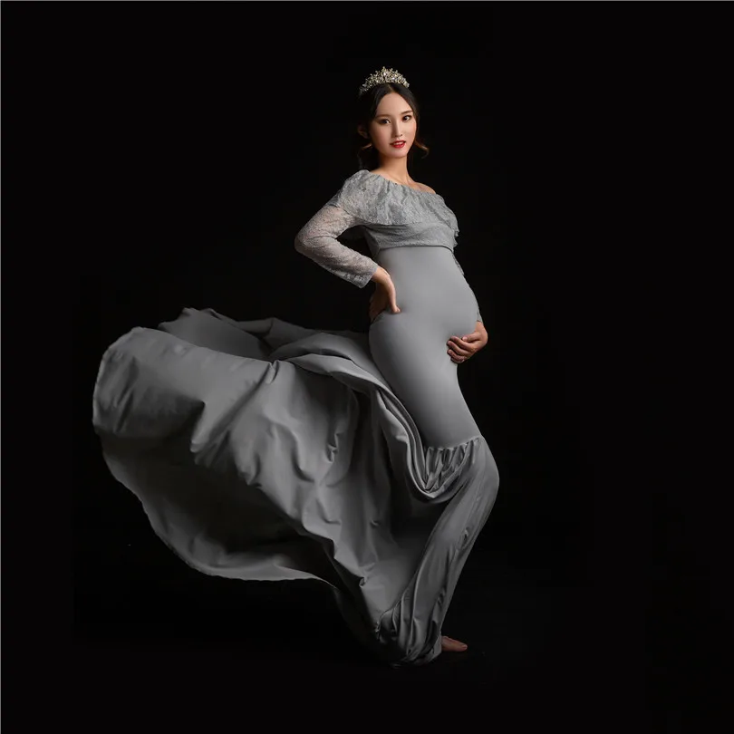 Maternity Gown Photo Shoot Pregnant Women Sex Photo Jersey Slim Fit