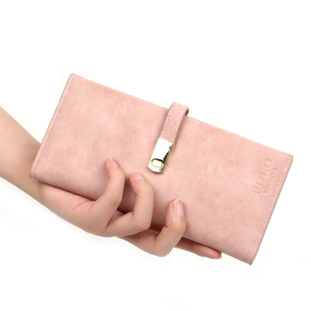 VICUNHA POLO Carteiras Fashion Girls Multicard Posi&ccedil;&atilde;o Qualidade Rosa Magro Nova Carteira de Moda Feminina Pu Couro