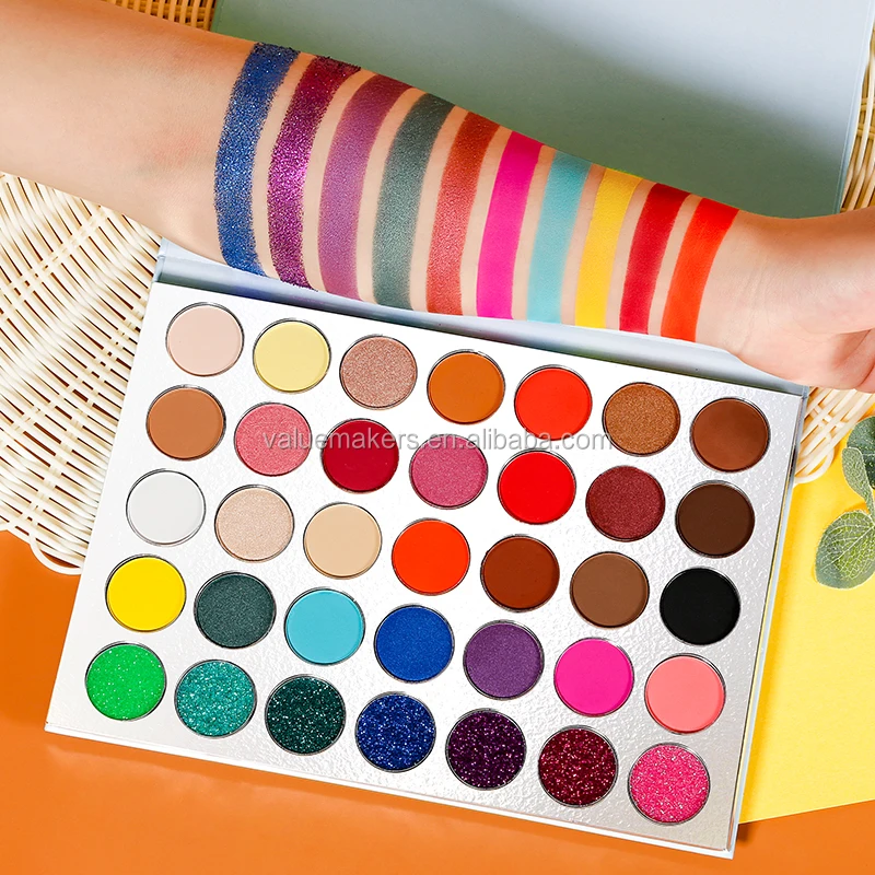 Wholesale Makeup 35 Color Metallic Eyeshadow,Eyeshadow Glitter Palette