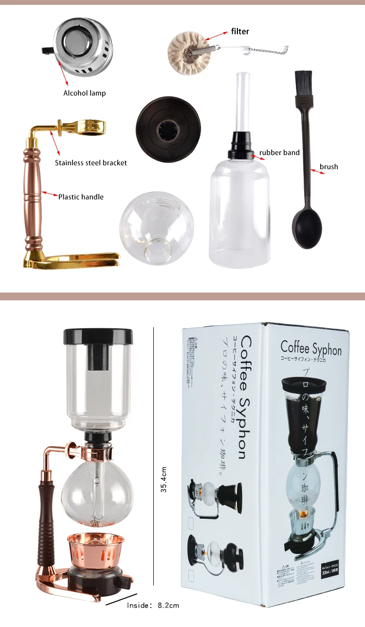 CAFEMASY - Coffee Siphon with Wood 