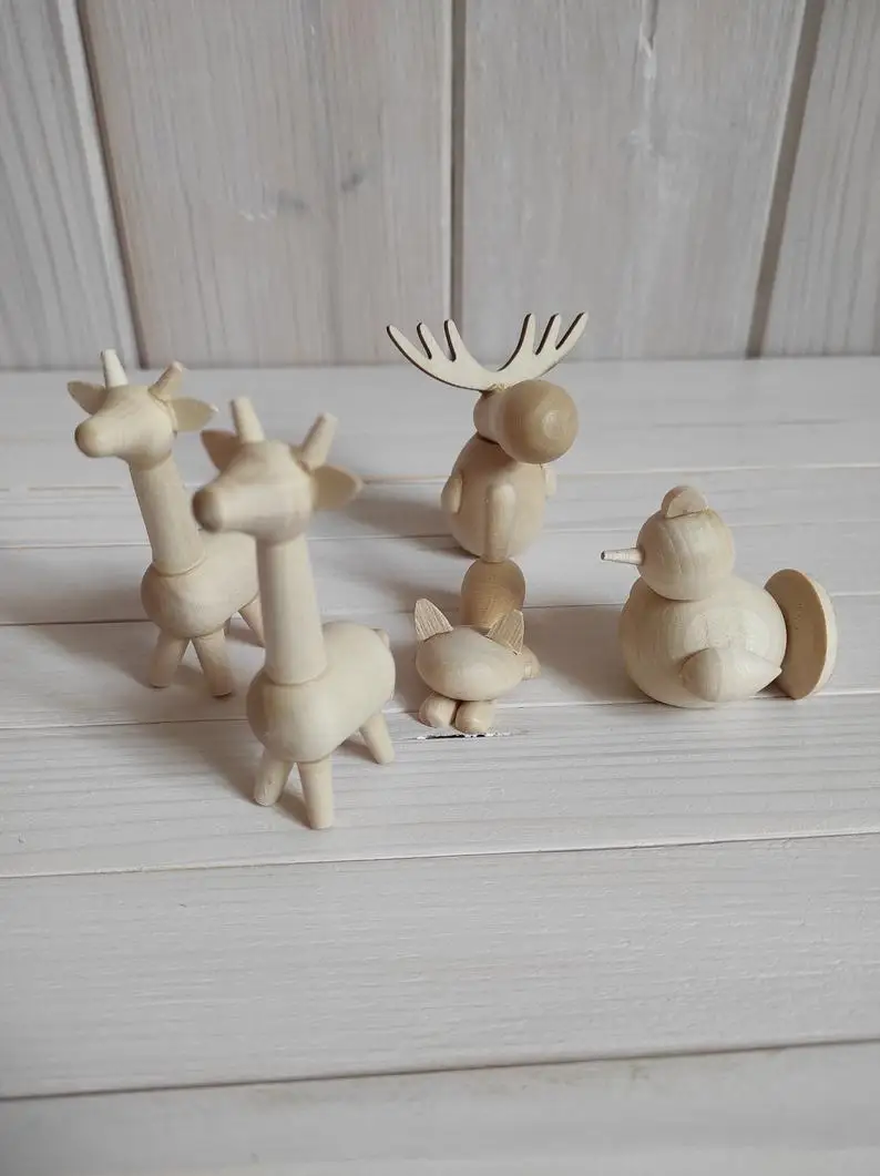 wholesale  decoration Montessori baby and toddler Wooden animal toy for kids