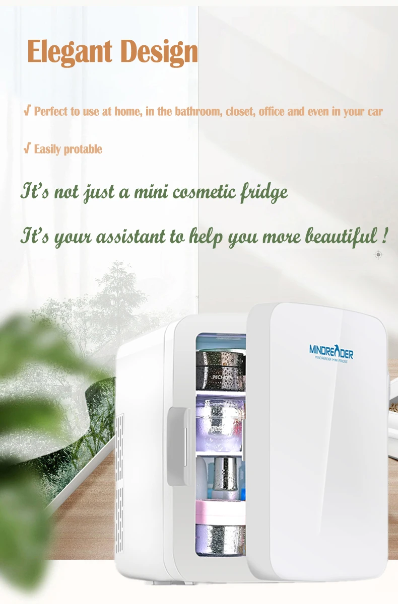 Portable Beauty Fridge 10l Or 12 Can With Heat And Cool Skincare Fridge