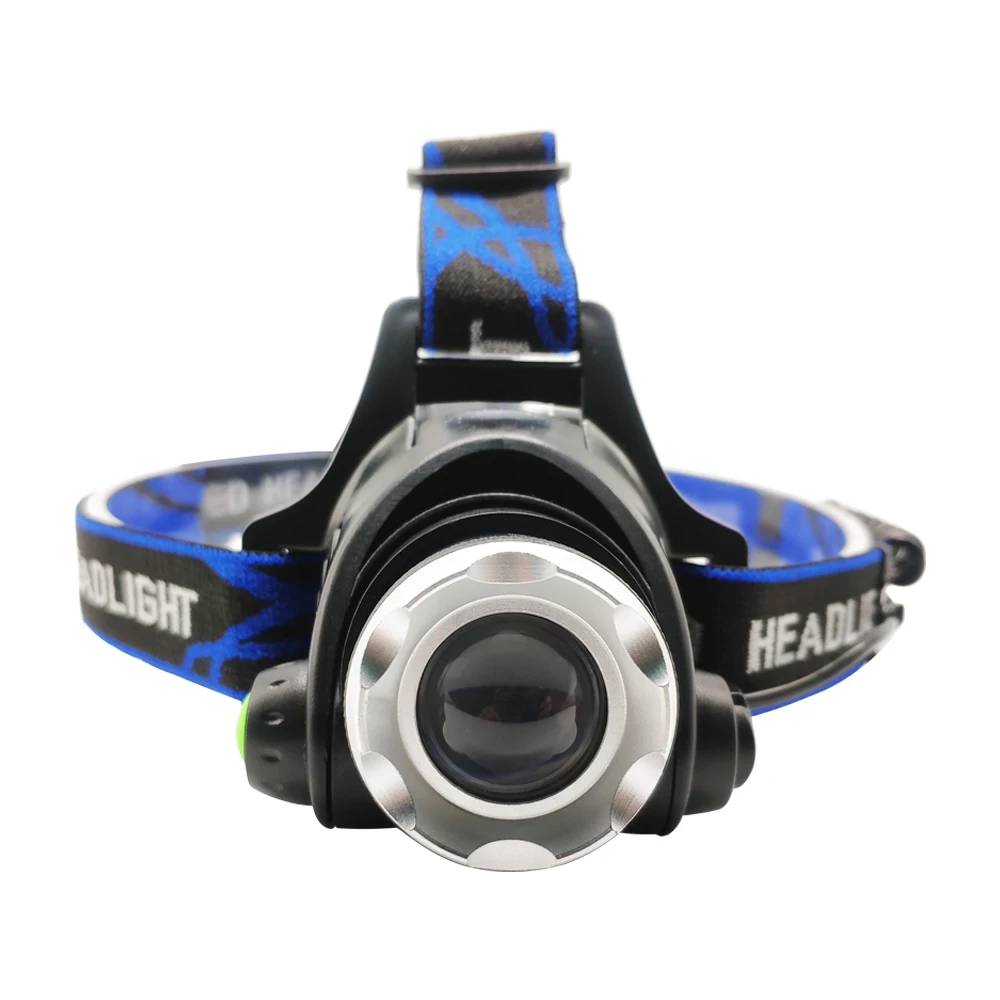 Manufacturers direct LED charging headlamp T6 zoom fishing  outdoor lighting flashlight wholesale