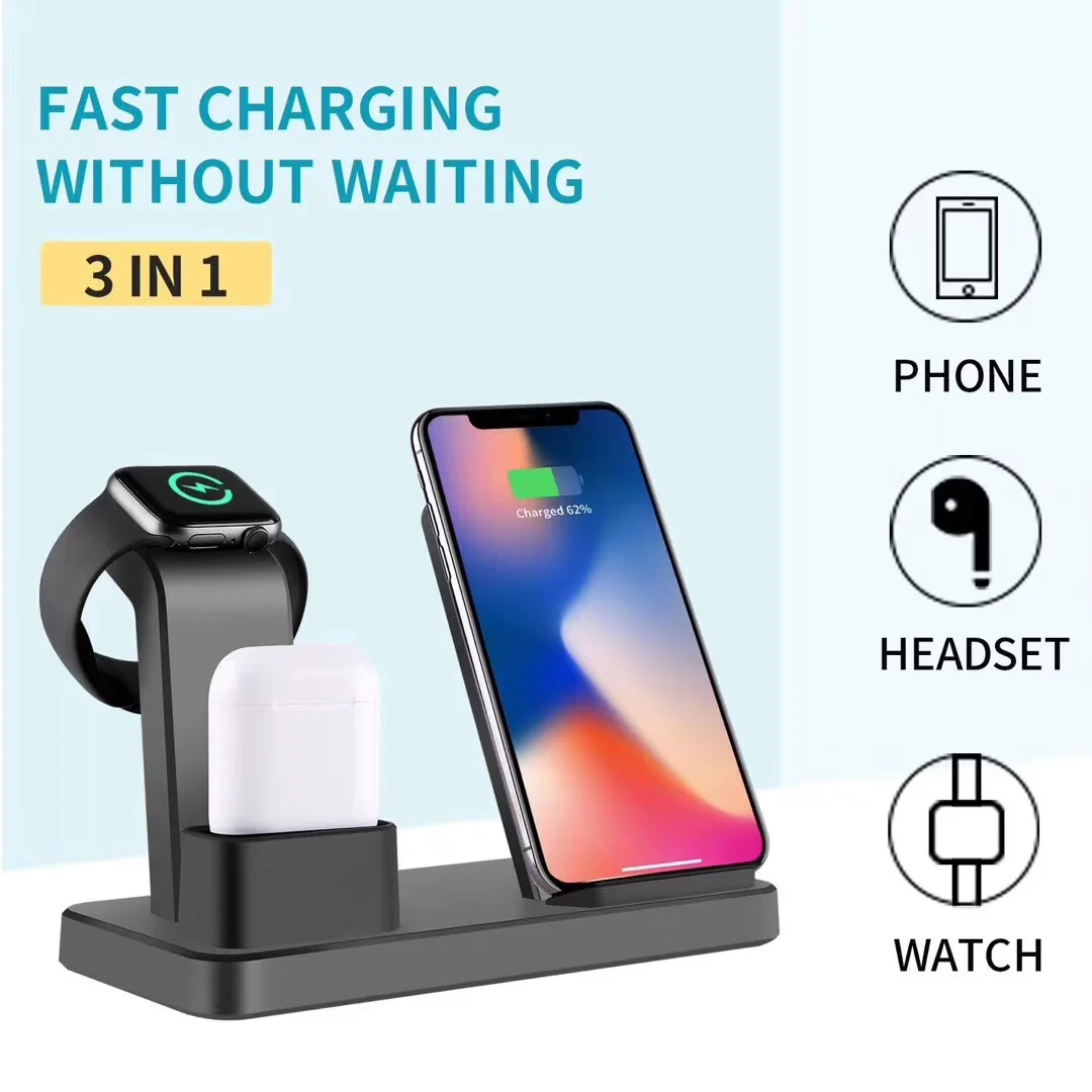 amazon bestseller 2020  3 in 1 wireless charger charging stations 4-in-1 charging station charger wireless