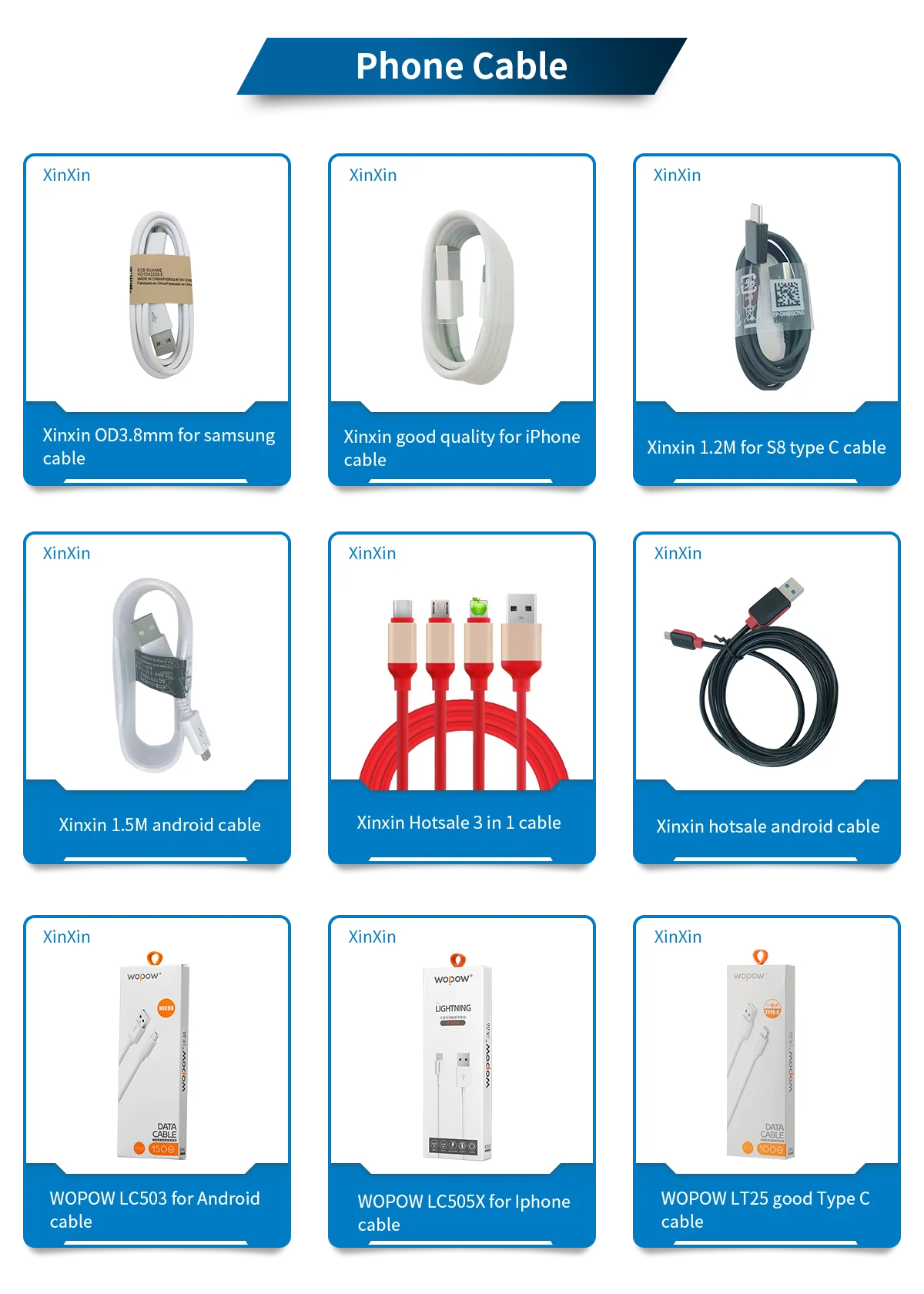 Guangzhou Xinxin Trade Co., Ltd. - phone cable, earphone