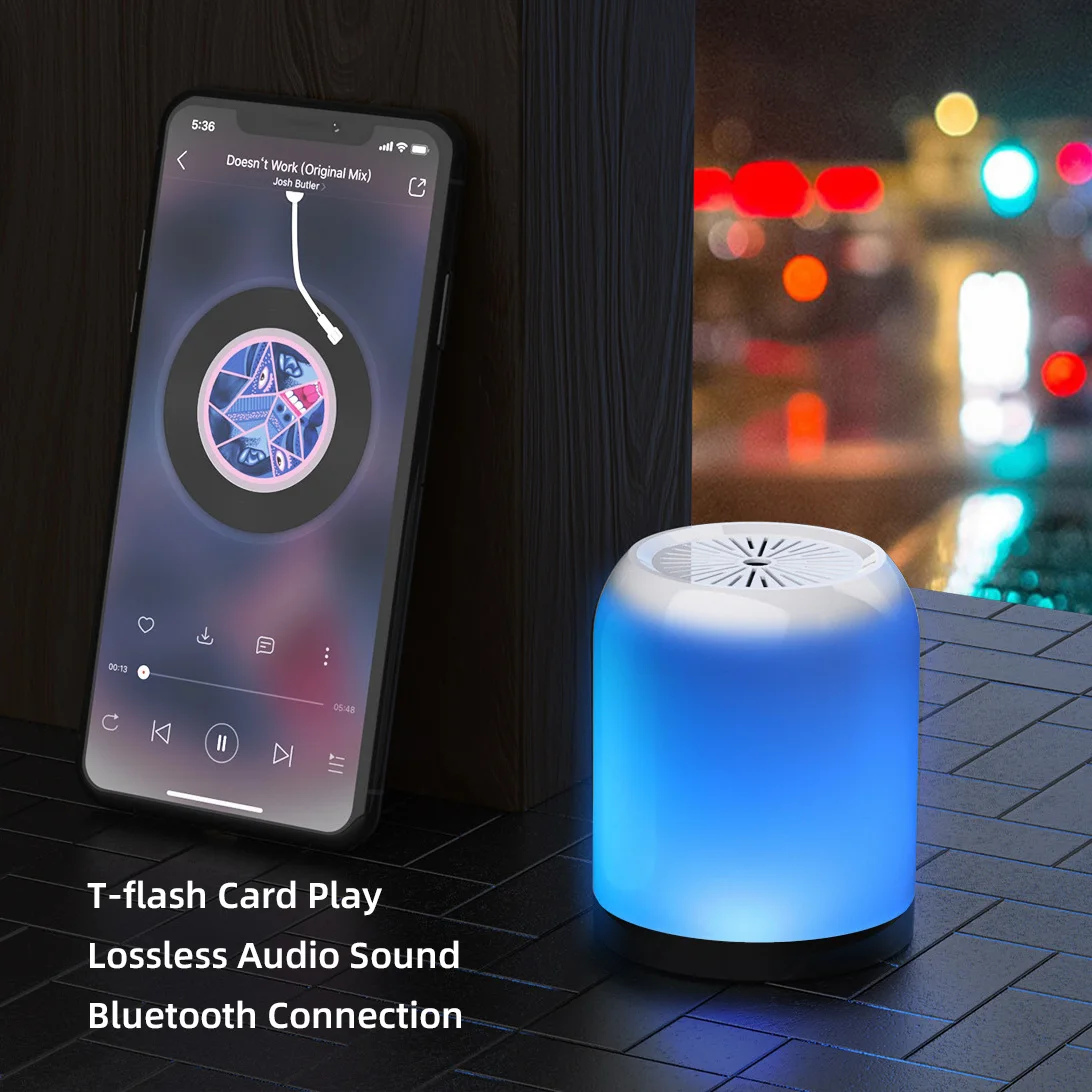 A11 colorful LED MINI Bluetooths Speaker with TF USB Wireless speaker Portable Music Sound Box Loud speakers For Phone - ANKUX.COM