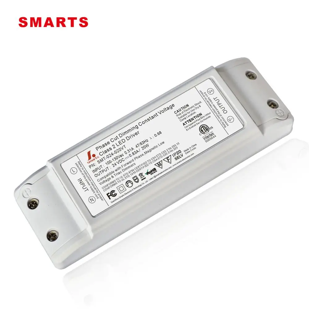 20w elv dimming triac dimmable led driver output 24v compatible with Lutron dimmer