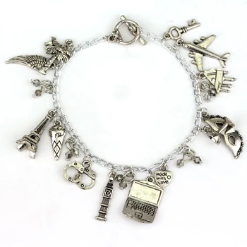 50 Fifty Shades Of Grey Fashion Charm Bracelet Hand Catenary Tie Charm Bracelet Hand Catenary Tie