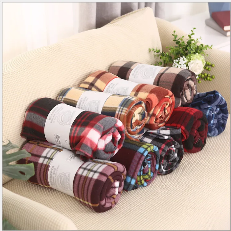 Tartan Throw Checked Large Polar Fleece Throw Warm Soft Blanket  for Your Beds Travel Legwarmers or Even Can Be Used Blanket