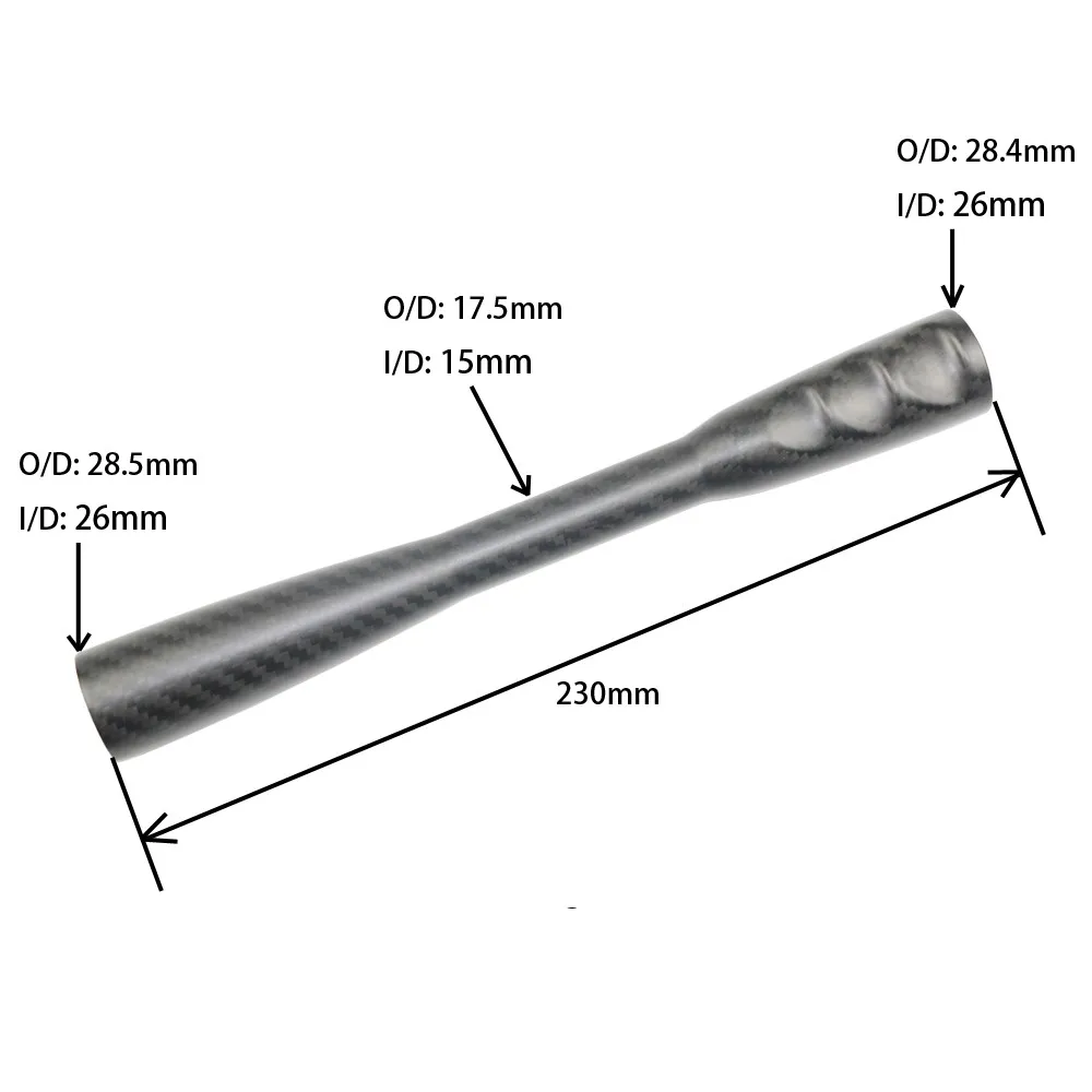 Carbon Fiber Tube 23cm Grip Rod Building Component Handle Rod Repair