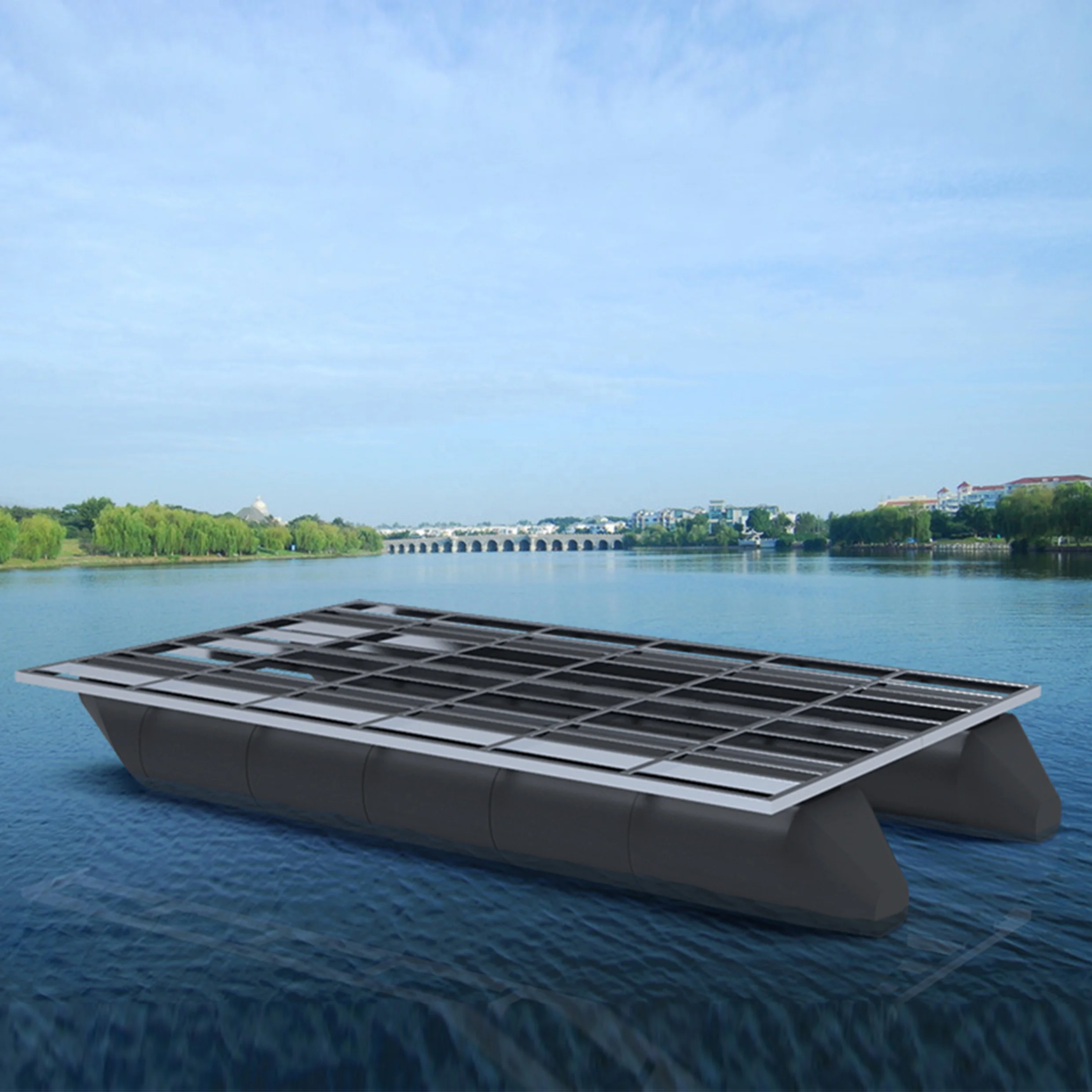 Aluminum Floating Deck Durable Use Modular Pontoon Float Tubes For