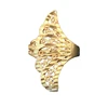 Wholesale simple new jewelry copper plated 18k gold sector ring for women