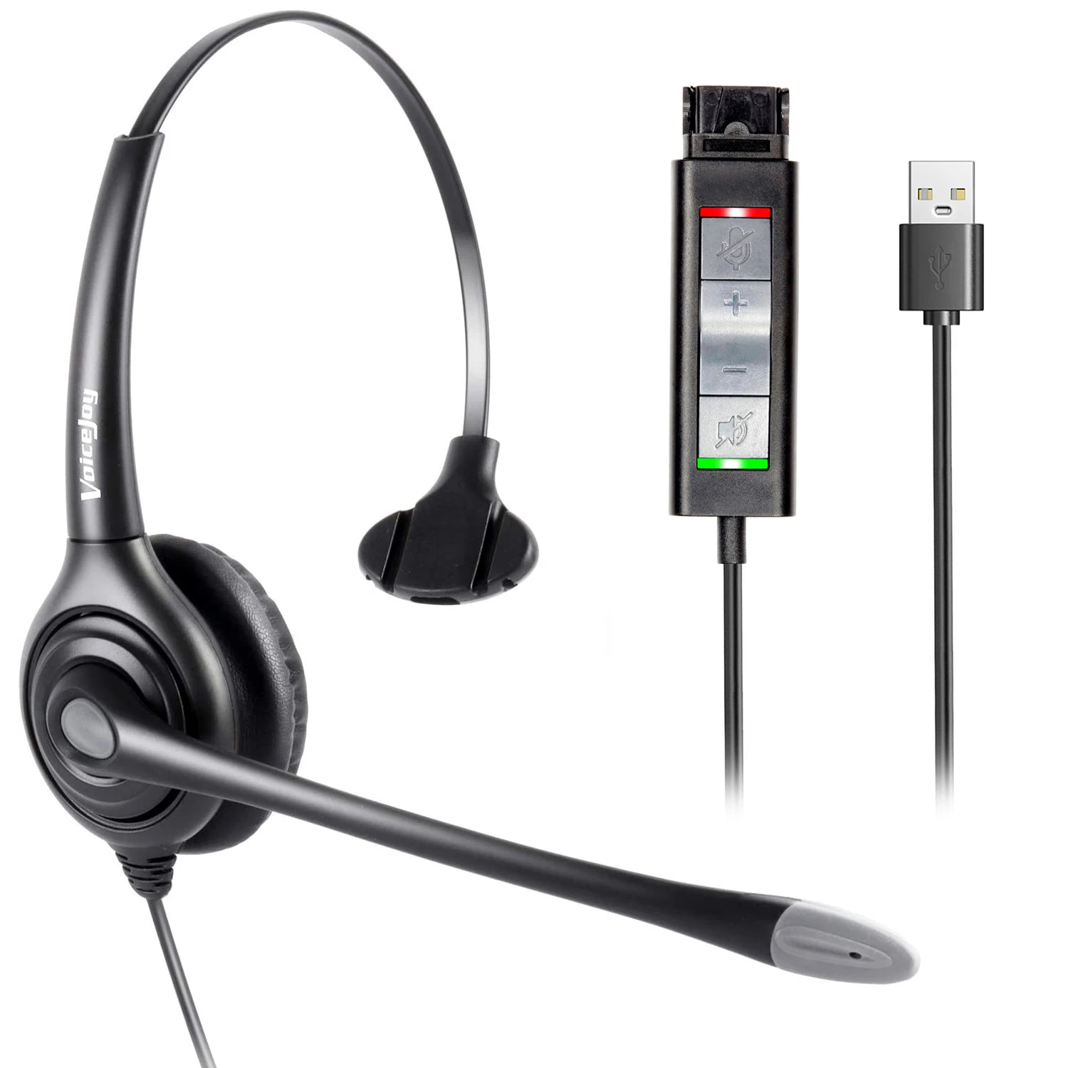 Voicejoy Hd251u20 Usb Monaural Headset For Call Center Office With Usb