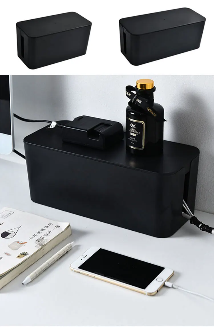 High Quality Cable Management Box Cord Organizer Plastic Charging Cable
