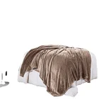 luxury thick and heavy flannel fleece Ship immediately throw blanket