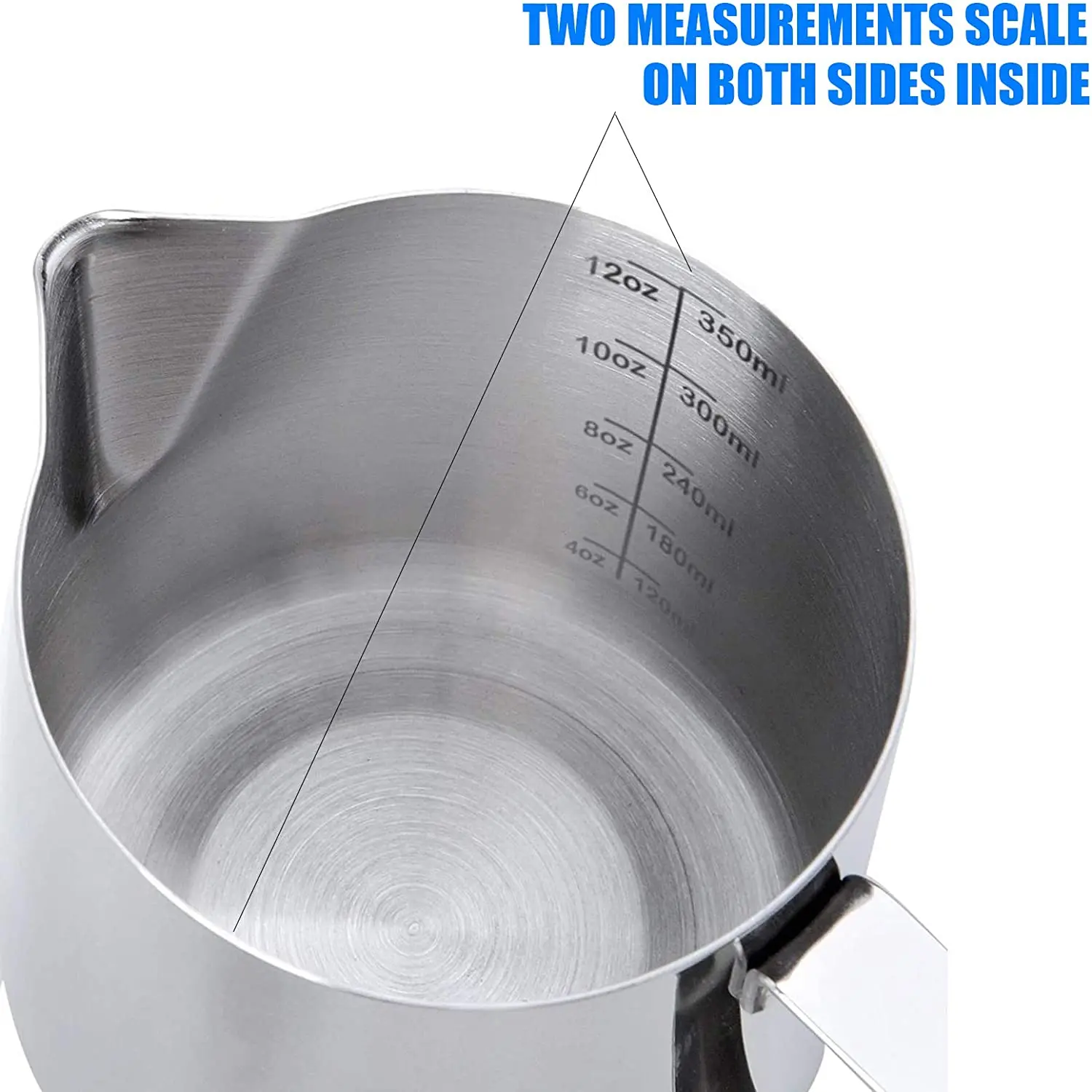 1000ml Stainless Steel 304 Coffee Measuring Cup With Scale Kitchen