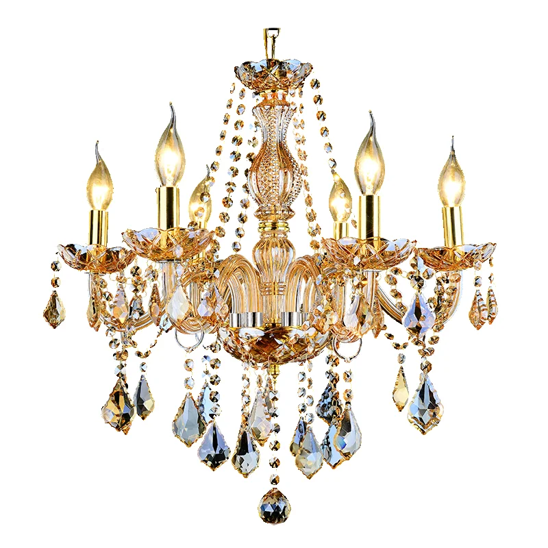 Modern Luxury glass arm crystal chandeliers for high ceilings chandeliers gold pendant lights for hotel