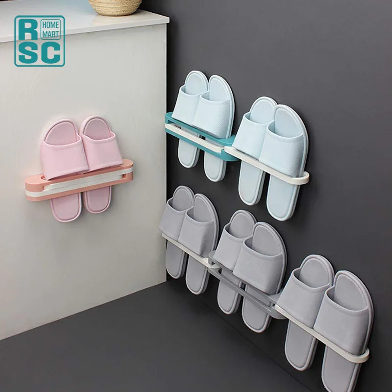 Three In One Folding Slippers Rack Holder Wall Mounted Shoes Rack With Stickers Buy Folding Slippers Rack Wall Mounted Shoes Rack Folding Slippers Holder Product On Alibaba Com