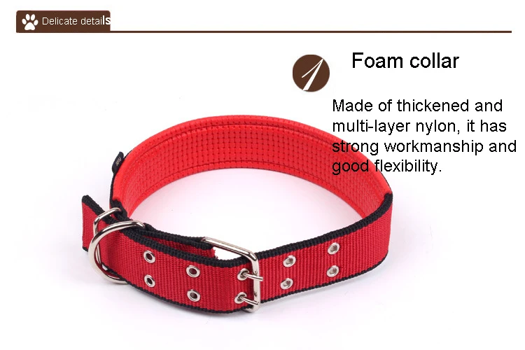 Heavy Duty Adjustable Dog Collar, With Foam Padding