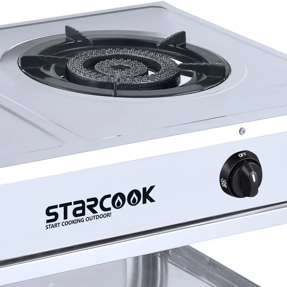 2 Burner Stainless Steel Gas Cooker Storage Stander Gas Stove In