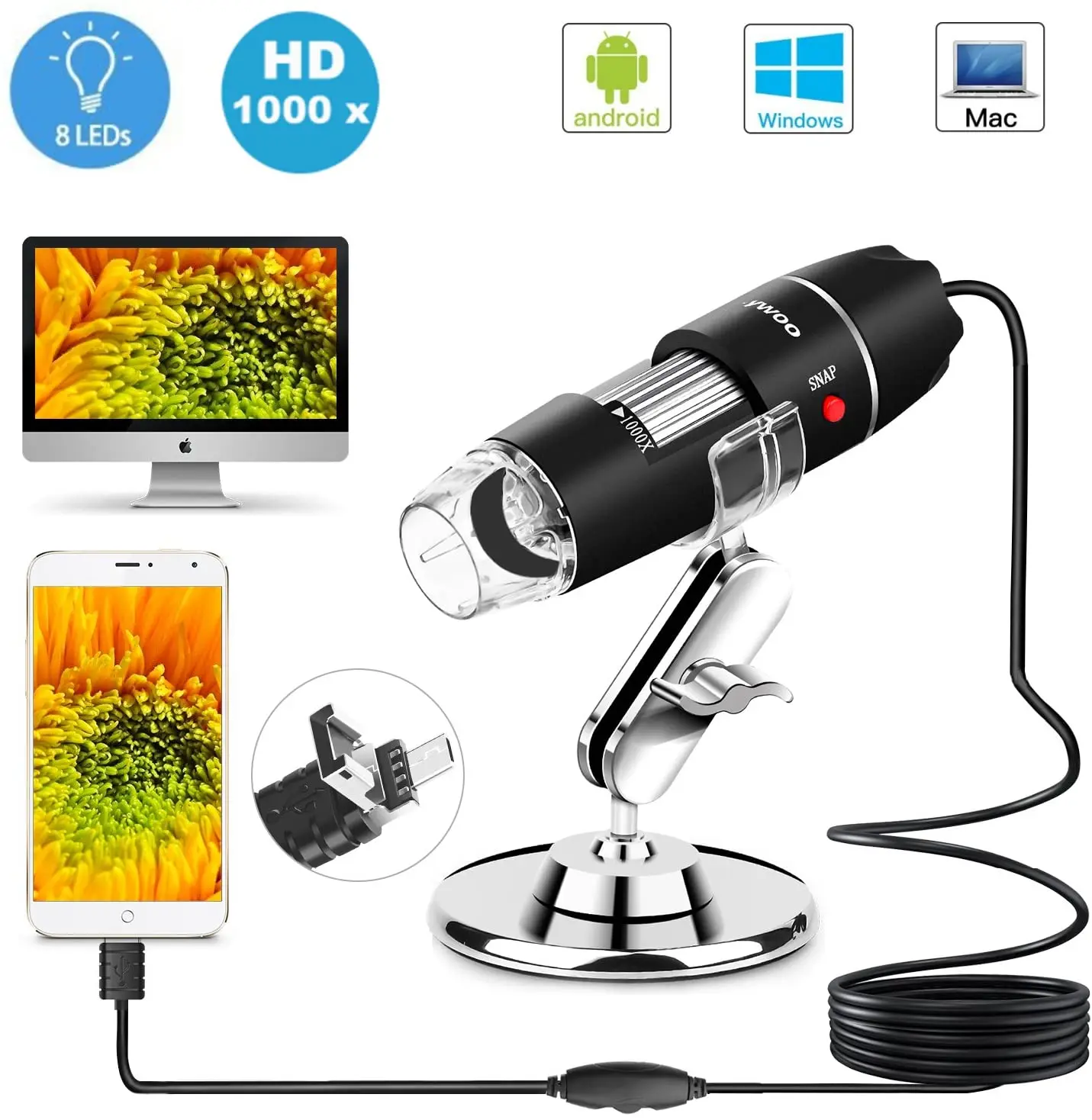 generic usb digital microscope 500x free driver download software for android