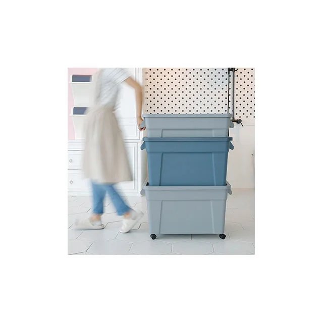 Stackable Plastic Storage Box Tote Organizing Container With Durable