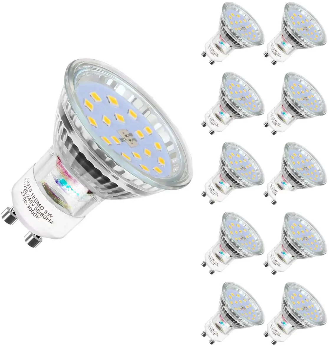 Spotlight Glass Cover 3000k 6000k Mr11 Mr16 Gu10 Spot Light 5w Gu 10 Led Light Buy Led