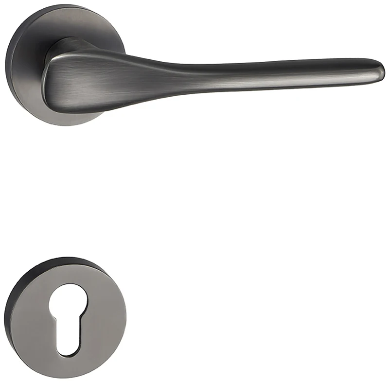 Matt Black long plate hotel door handle locks brass hotel door handle locks