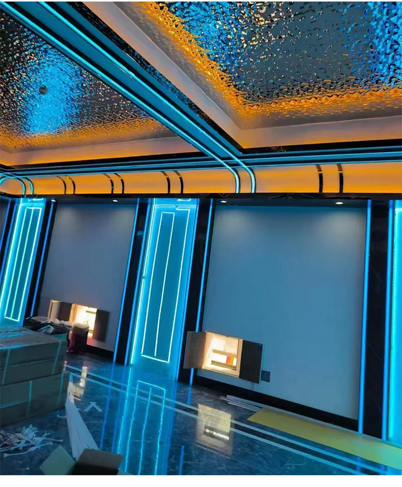 product no drill required flexible led strip light with easy installation ceiling edge linear silicone sleeve profile light-13