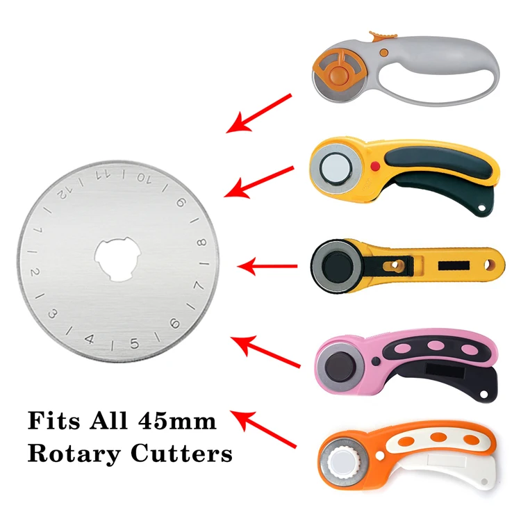 Durable Tool Steel Sks 7 45mm Rotary Cutter Blades Fits Olfa Dafa For