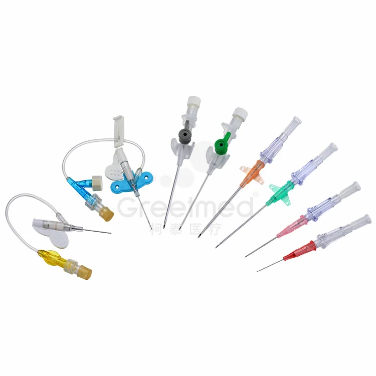 Factory price different types 14g 16g 18g 20g 22g 24g 26g sizes yellow color iv cannula