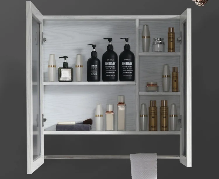 Aluminium Alloy Bathroom Storage Cabinet With Hd Mirror,Formaldehyde ...