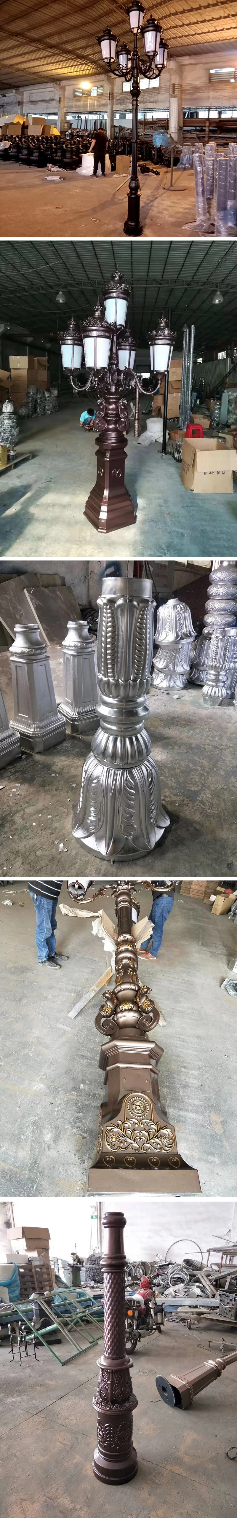 Die-cast aluminum double arms Led Modern European Landscape Light Street Light Outdoor Solar Garden Light